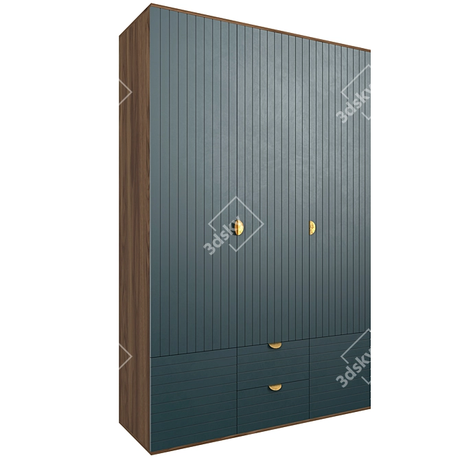 Mont Blanc 01 Aquamarine Wardrobe 3D model image 3