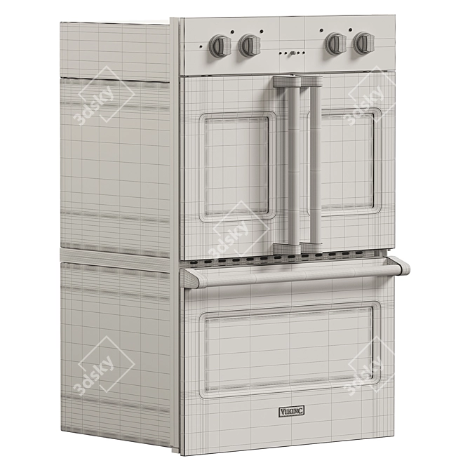 Viking Electric French-Door Oven Model 3D model image 4