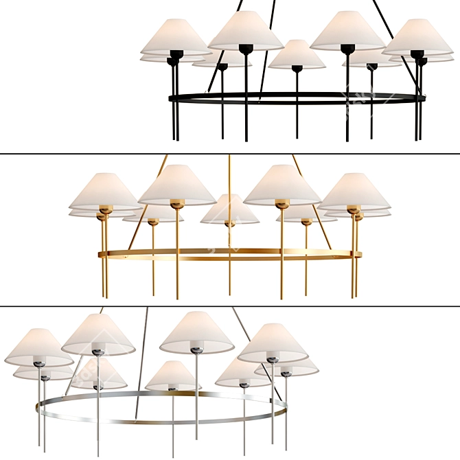 Designer J. Randall Powers' Hackney Chandelier 3D model image 5