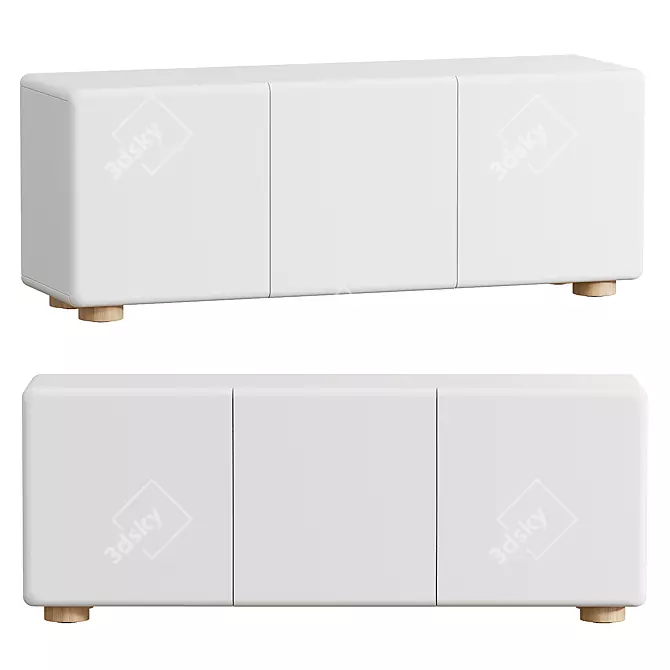 Modern TV Stand Furniture Unit 3D model image 1