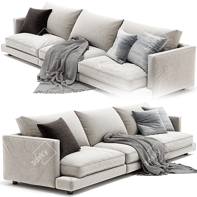 Flexform Long Island Large Sofa 3D model image 2