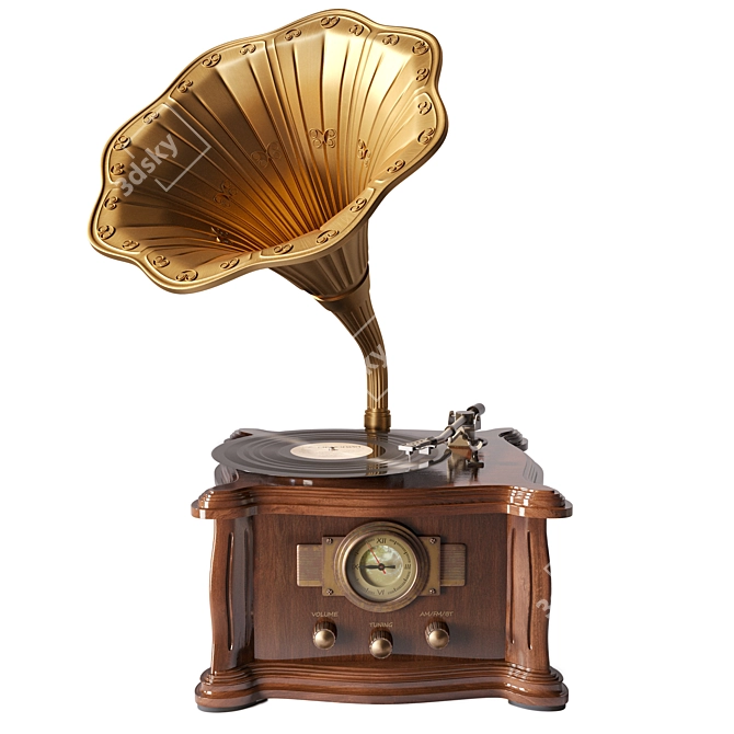  Retro Style Vinyl Player RP-156 3D model image 1