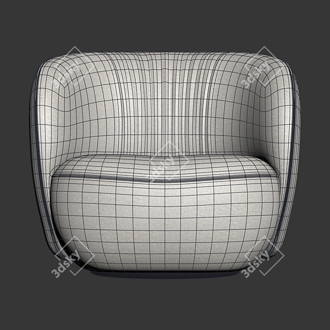 Seamless Textured 3D Lounge Chair 3D model image 5