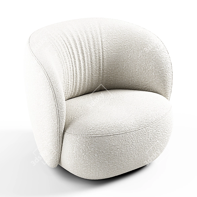 Seamless Textured 3D Lounge Chair 3D model image 6