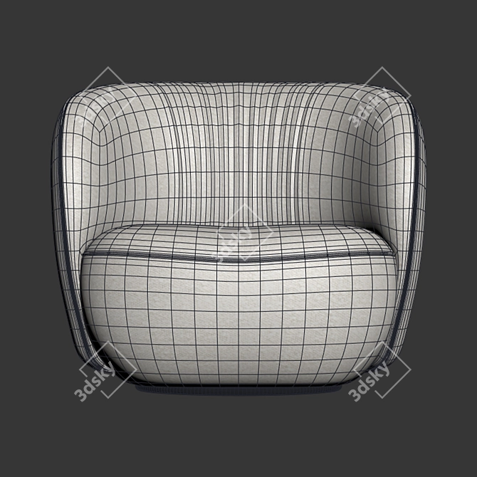 Seamless Textured 3D Lounge Chair 3D model image 17