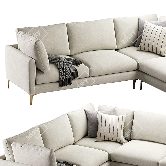 Adams Modular Sectional Sofa, 2013 3D model image 3