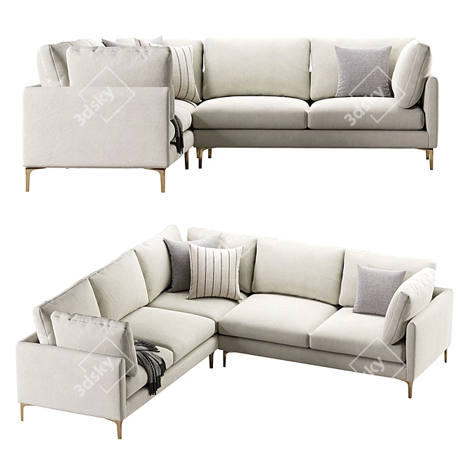 Adams Modular Sectional Sofa, 2013 3D model image 4