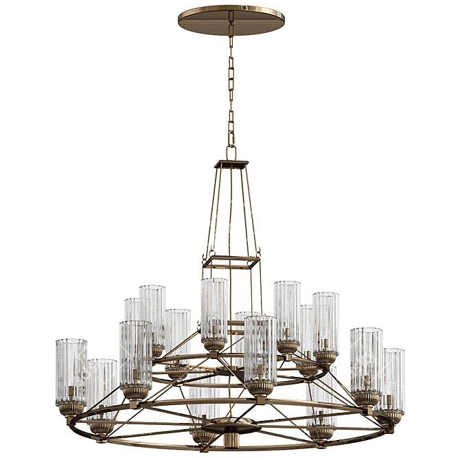Elegance 3Ds Max Chandelier Model 3D model image 1