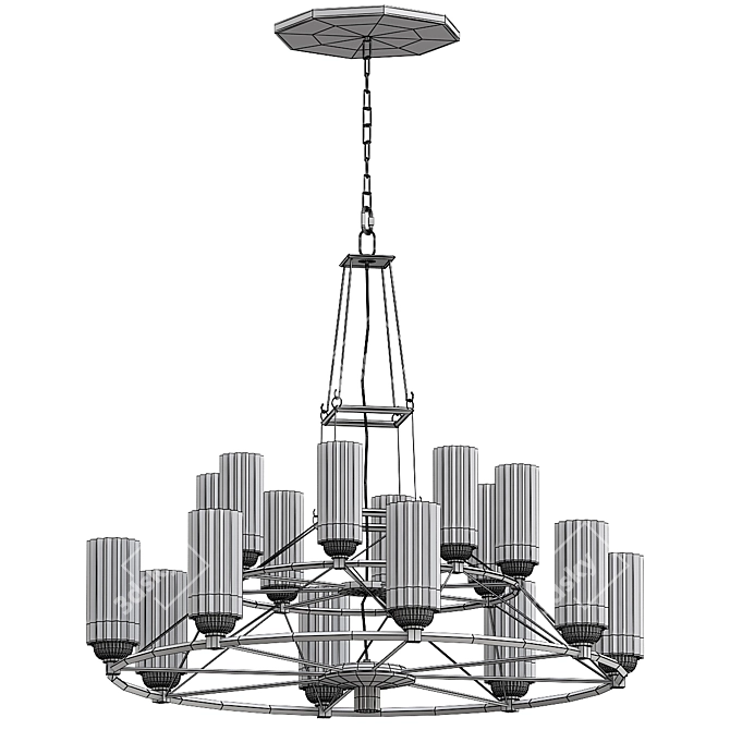 Elegance 3Ds Max Chandelier Model 3D model image 3