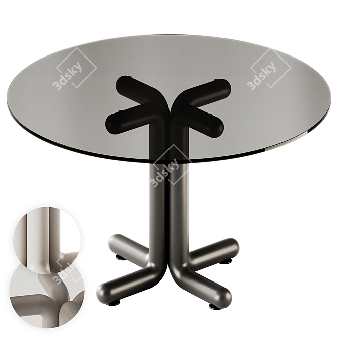 Elegant Porada TONDO Round Table 3D model image 1