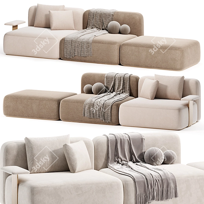 Quinti Sedute 100 Modular Sofa 3D model image 3