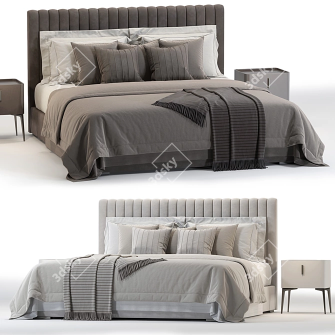 Arona Modern Bed 3D Model 3D model image 2