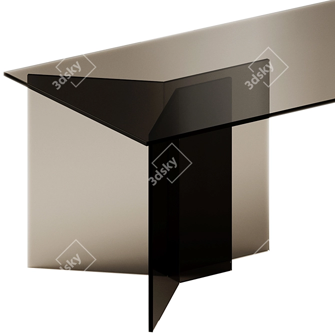 Sleek Tonelli THRIM Glass Table 3D model image 2