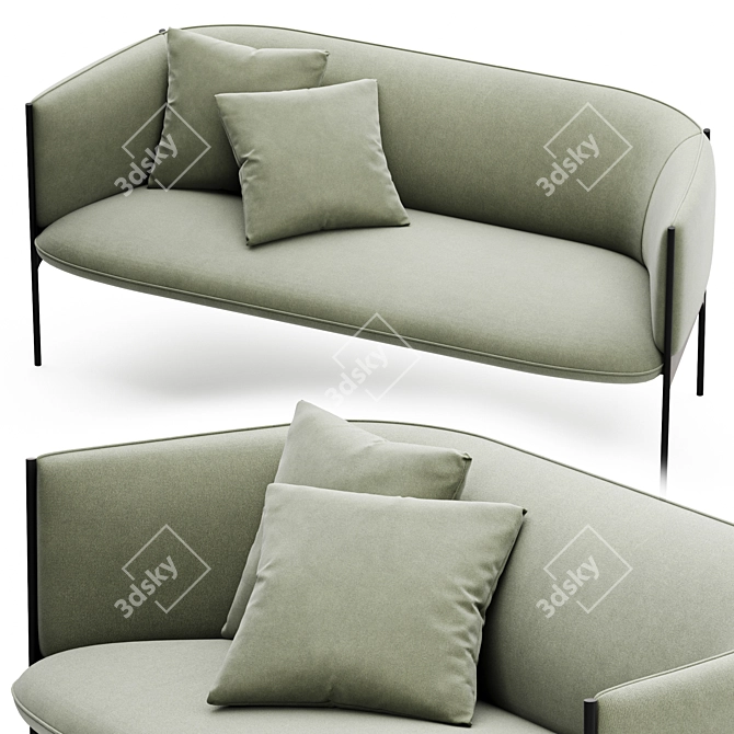 Modern Comfort: Wendelbo Sepal Ensemble. 3D model image 2