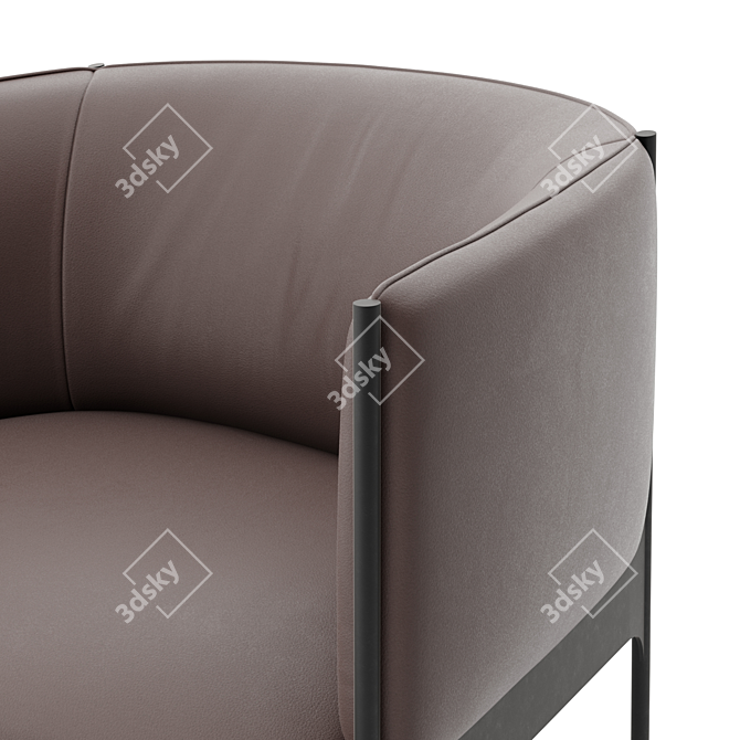 Title: Contemporary Sepal Lounge Chair 3D model image 5