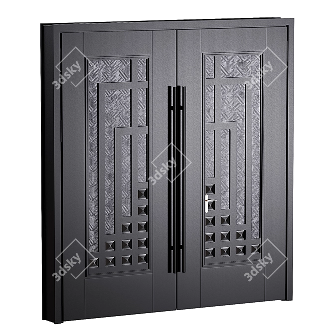 Contemporary House Gate 3D Model 3D model image 1