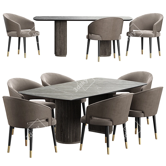 Title: Crop Konyshev Modern Chair 3D model image 1