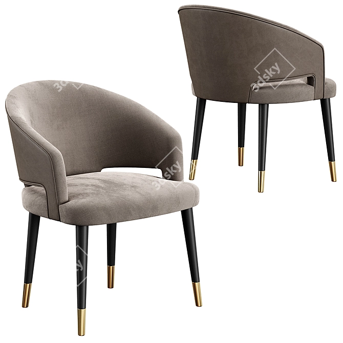Title: Crop Konyshev Modern Chair 3D model image 2
