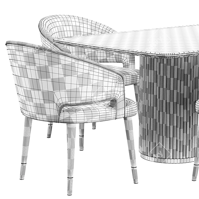 Title: Crop Konyshev Modern Chair 3D model image 6