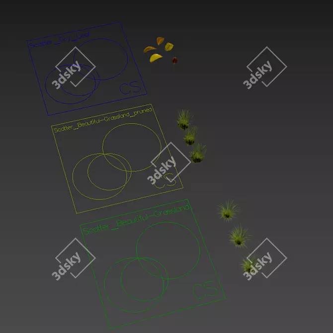 Grassland Summer 3D Models Set 3D model image 6