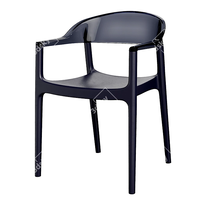 Transparent Modern Carmen Chair 3D model image 4