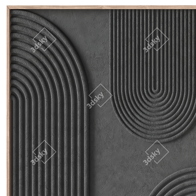 Stone Relief Framed Wall Art 3D model image 6