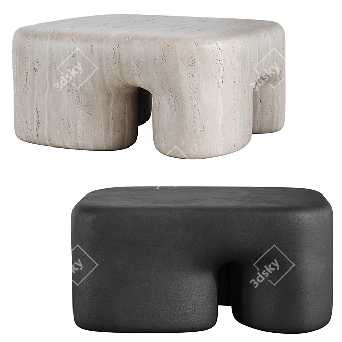 Elephant Collector Coffee Table Set 3D model image 4