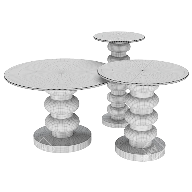 Eichholtz Bullock Side Table Set 3D model image 5