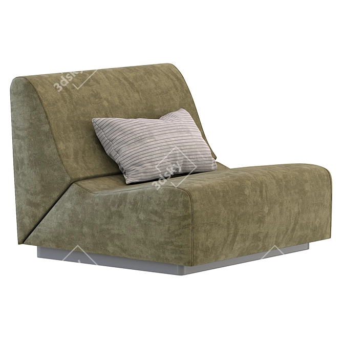 Elegant Rotondo Fireside Chair 3D model image 1