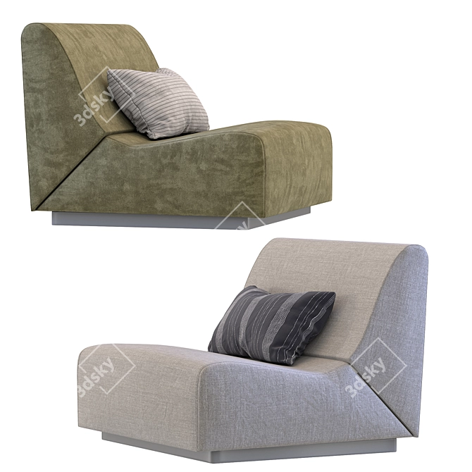 Elegant Rotondo Fireside Chair 3D model image 3