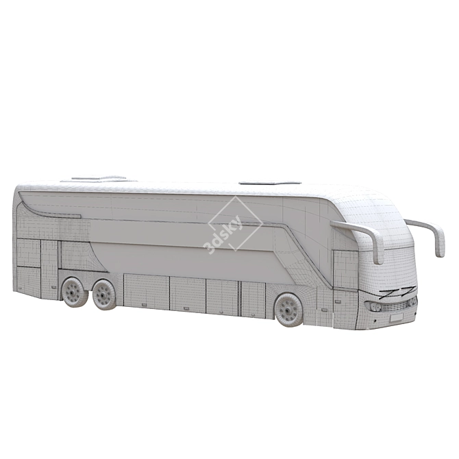 Retro Bus Model 2016 Kit 3D model image 4