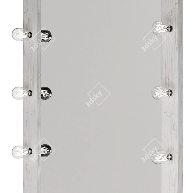 Modern Illuminated Mobile Wardrobe Mirror 3D model image 4