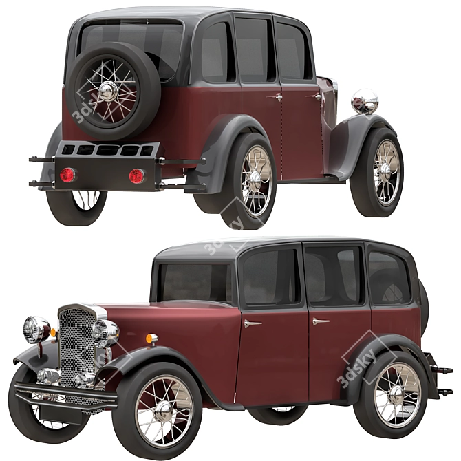 Vintage Car Model 2016 Kit 3D model image 1