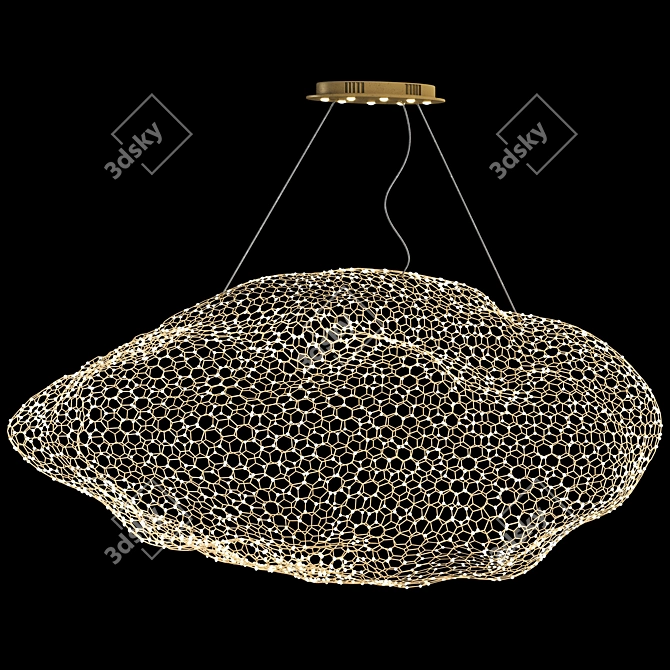 LED Cloud Chandelier: 3D Model Collection 3D model image 10