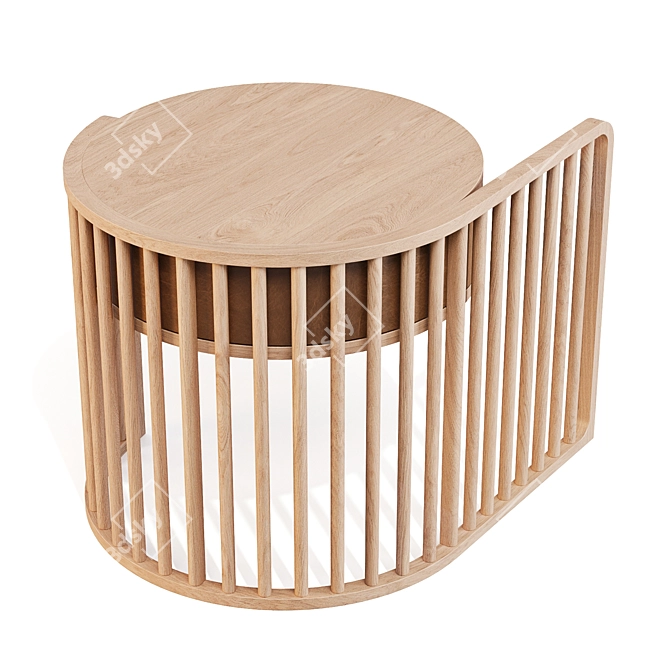 Pianca Palu Night Table: Modern Elegance 3D model image 3