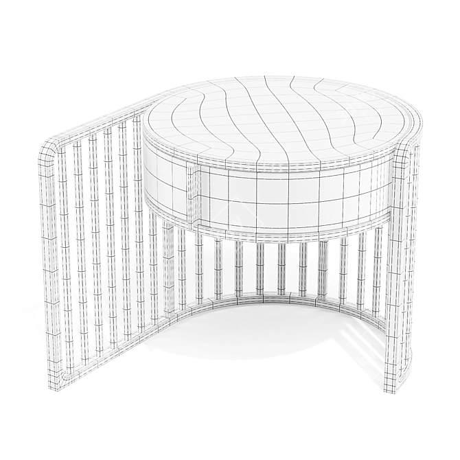 Pianca Palu Night Table: Modern Elegance 3D model image 6