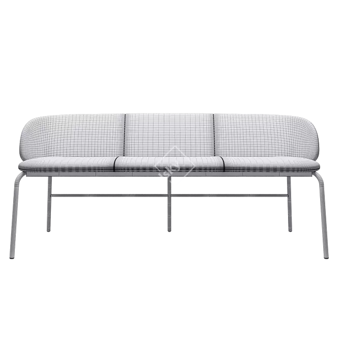Stylish Bench Princeton Design 3D model image 7