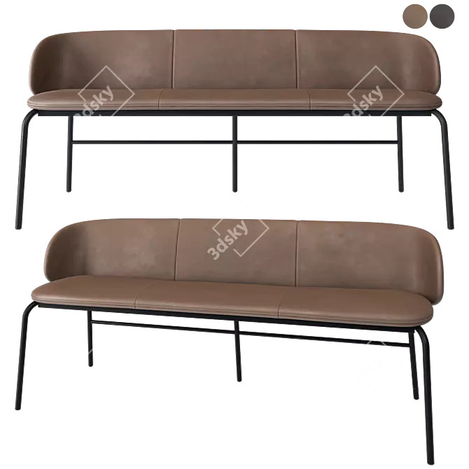 Stylish Bench Princeton Design 3D model image 8