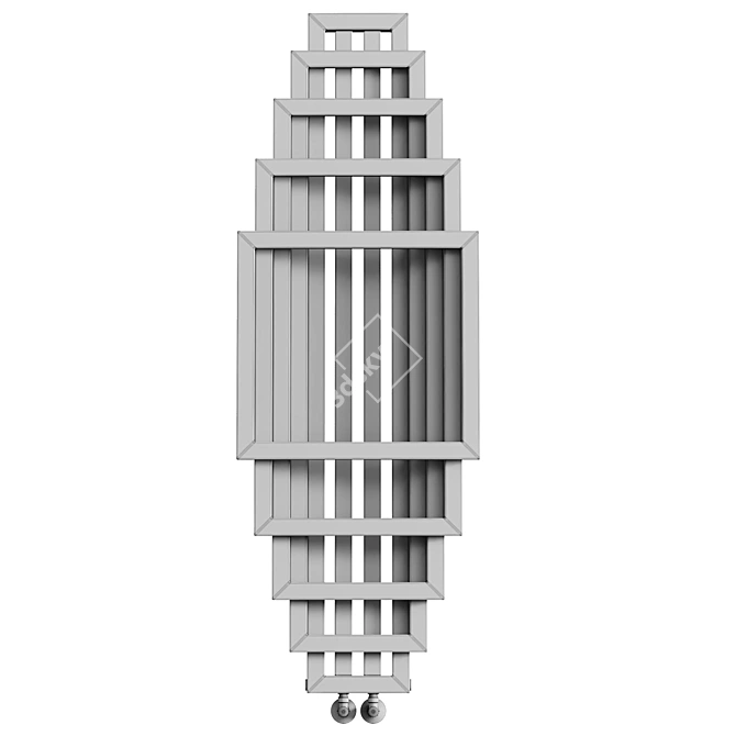 Sleek Stainless Steel Designer Radiator 3D model image 3