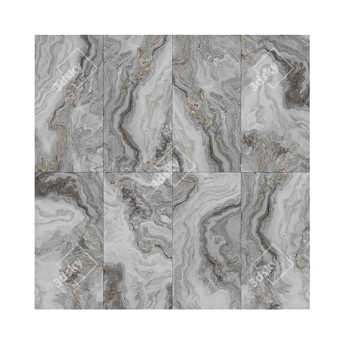 Neodom Unica Arabesque Grey Ceramic Tile 3D model image 2