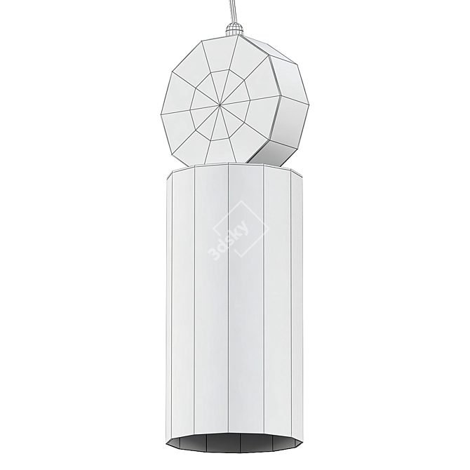 Copper Pink Pendant Light 3D model image 2