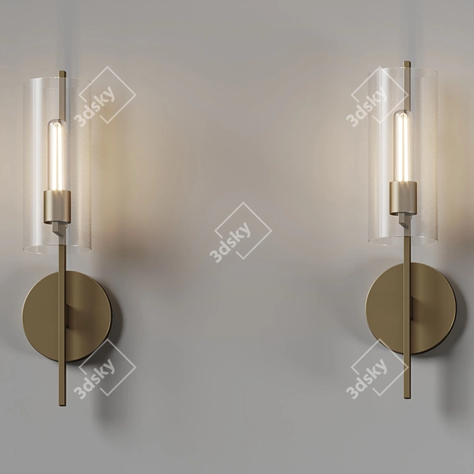 Vintage Elegance Wall Sconce Fixture 3D model image 2