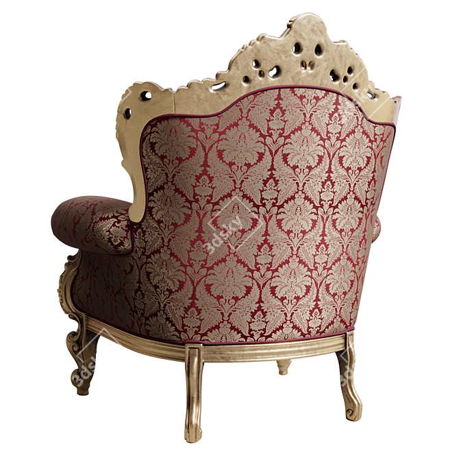 Baroque Armchair | Elegant Design 3D model image 2