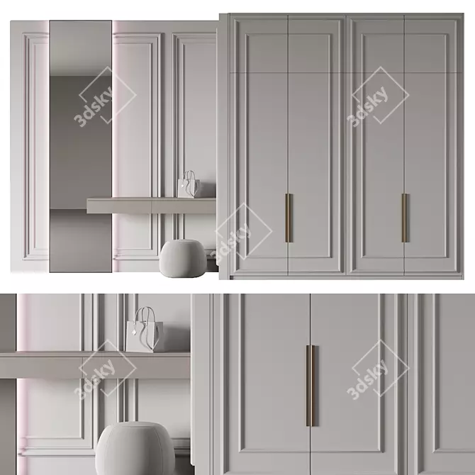 Customizable Storage Solution: Wardrobe №20 3D model image 1
