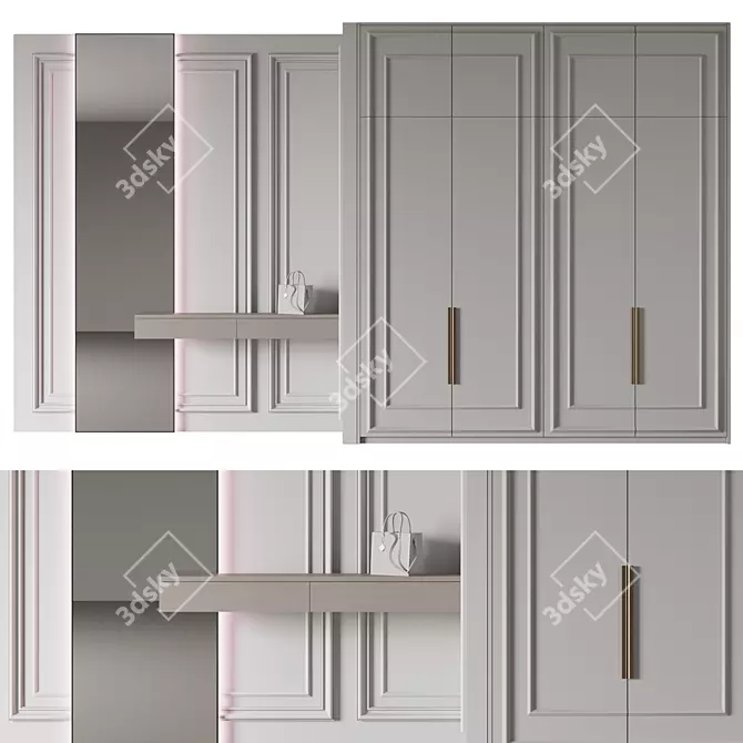 Customizable Storage Solution: Wardrobe №20 3D model image 5