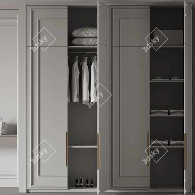 Customizable Storage Solution: Wardrobe №20 3D model image 9
