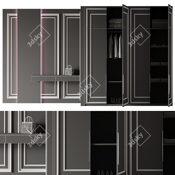 Customizable Storage Solution: Wardrobe №20 3D model image 11