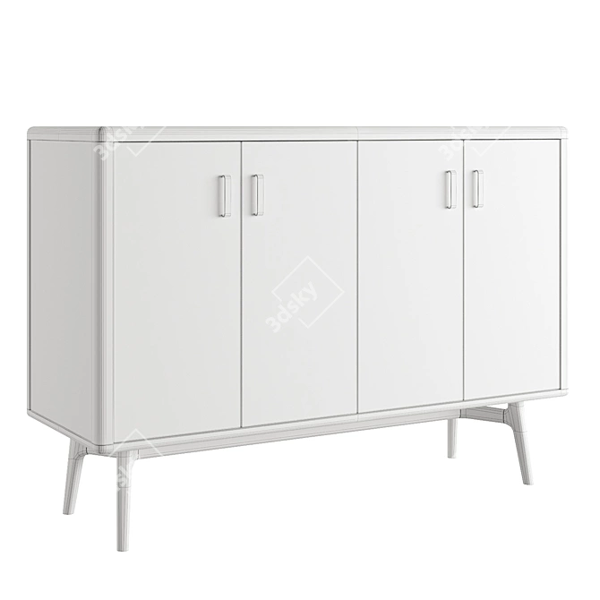 Ethnic Style Wooden Cabinet 3D model image 4