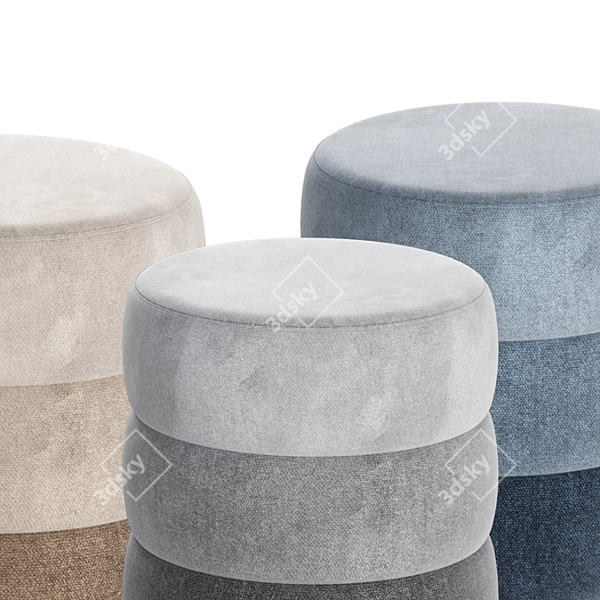 Elegant Designer Ottoman for Interiors 3D model image 2