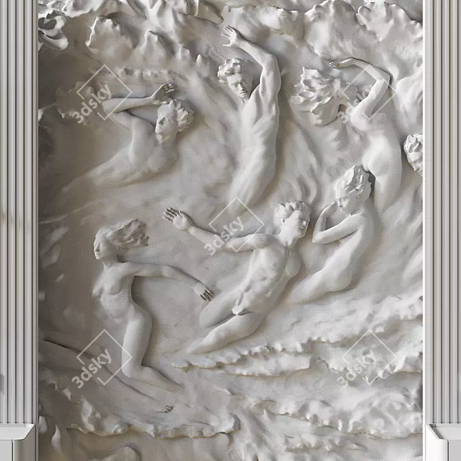 Dreamscape 3D Headboard Panel Mix 3D model image 4